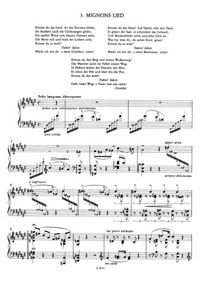 Lieder pour piano 3. Mignons lied - Franz Liszt